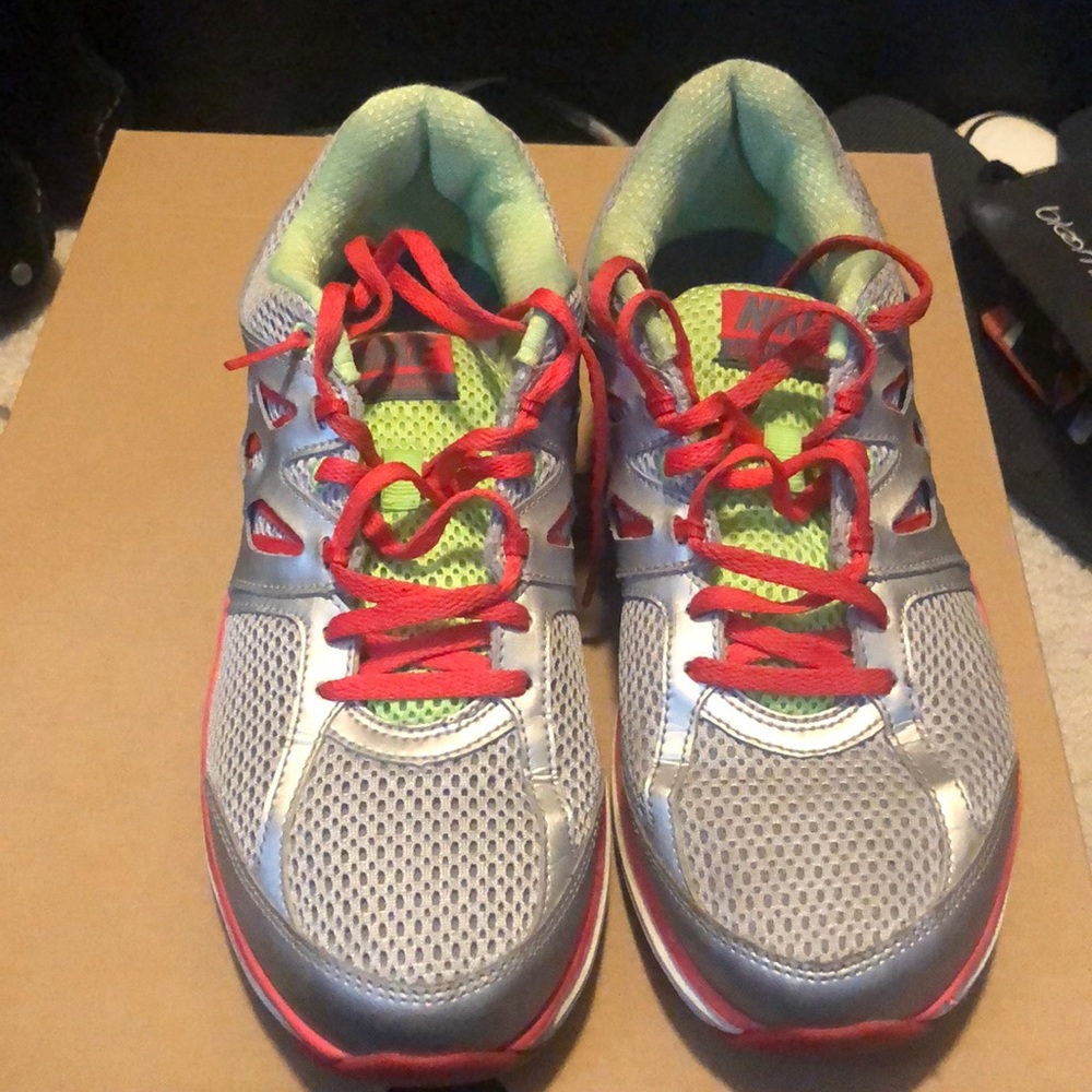 Multi color used Nike’s size 9.5 women’s.
